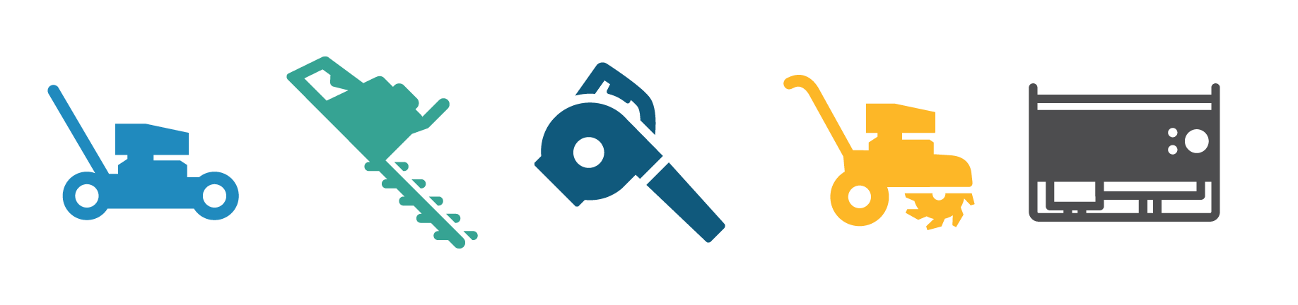 Gas-powered lawnmowers, chainsaws, leaf blowers, and portable generators are affected. (Source: CARB) gas powered equipment covered by the California Generator Ban