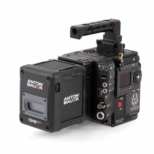 Low Mode Gold Mount Battery Bracket Adapter - on camera