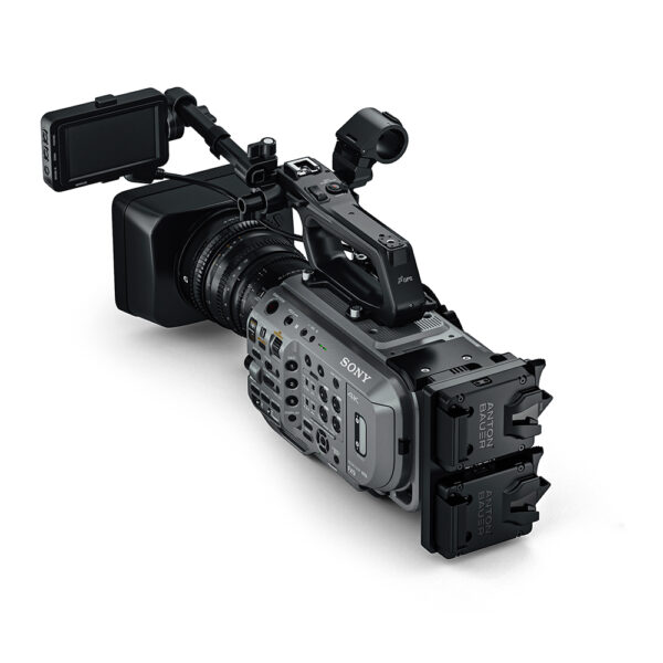 Dual Micro Bracket for Sony PXW-FX9 (V-Mount) - bracket on camera
